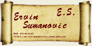 Ervin Šumanović vizit kartica